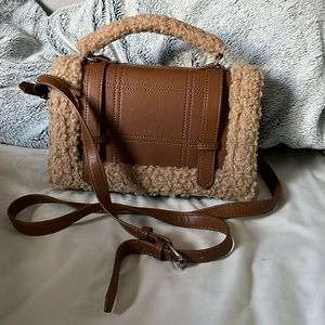 Sherpa Beige Crossbody Purse